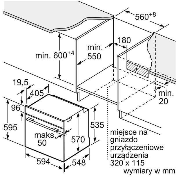PIEKARNIK DO ZABUDOWY Z FUNKCJĄ PARY STALOWY HRG2382S1 - obrazek 2