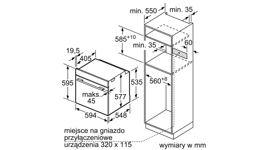 Piekarnik do zabudowy HBG675BB1 Bosch Serie 8 - obrazek 8