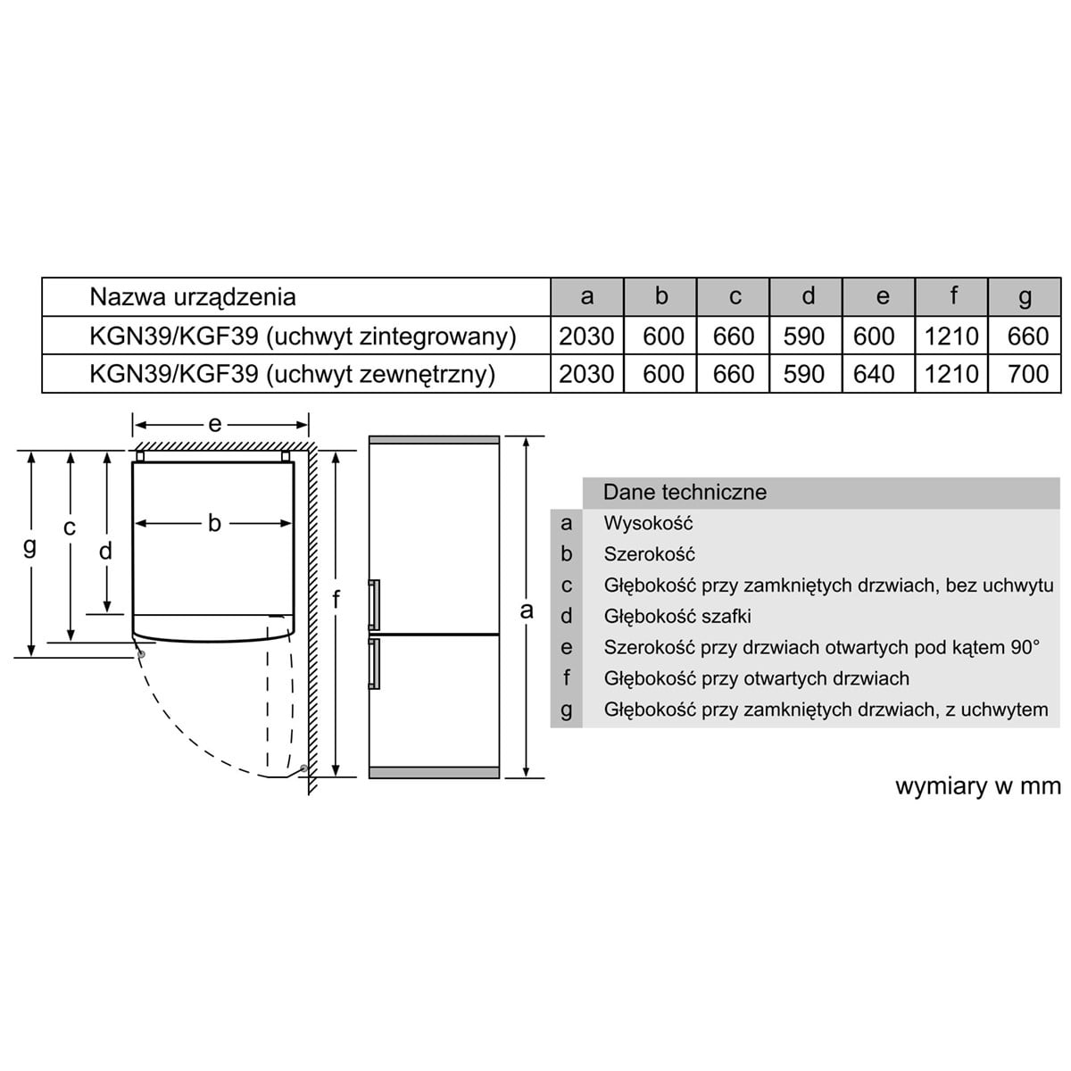 CHŁODZIARKO-ZAMRAŻARKA IQ500 KG39NHXEP - obrazek 2