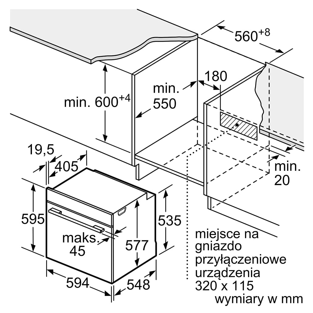 PIEKARNIK ELEKTRYCZNY DO ZABUDOWY HB632GBS1 - obrazek 7