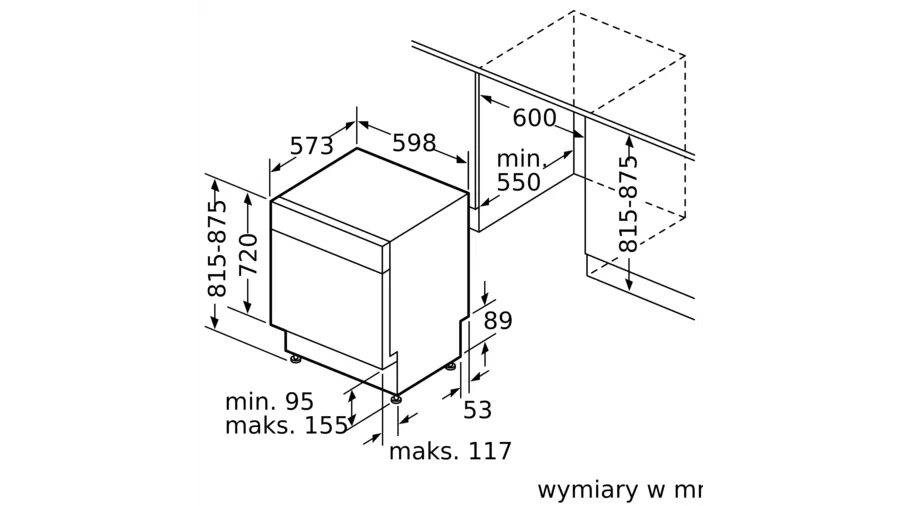 Zmywarka podblatowa SMU2HVS20E Bosch Serie 2 do zabudowy - obrazek 11