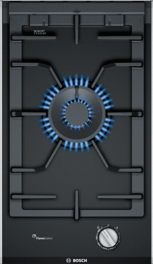 Płyta gazowa domino 30cm ceramika czarna, seria 8