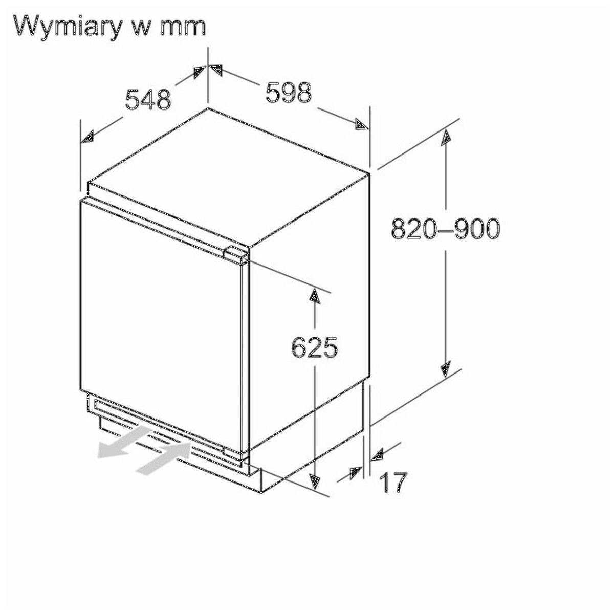 Chłodziarka podblatowa Bosch z przedziałem zamrażarki KUL22VFD0 82 x 60 cm Serie 4 - obrazek 7