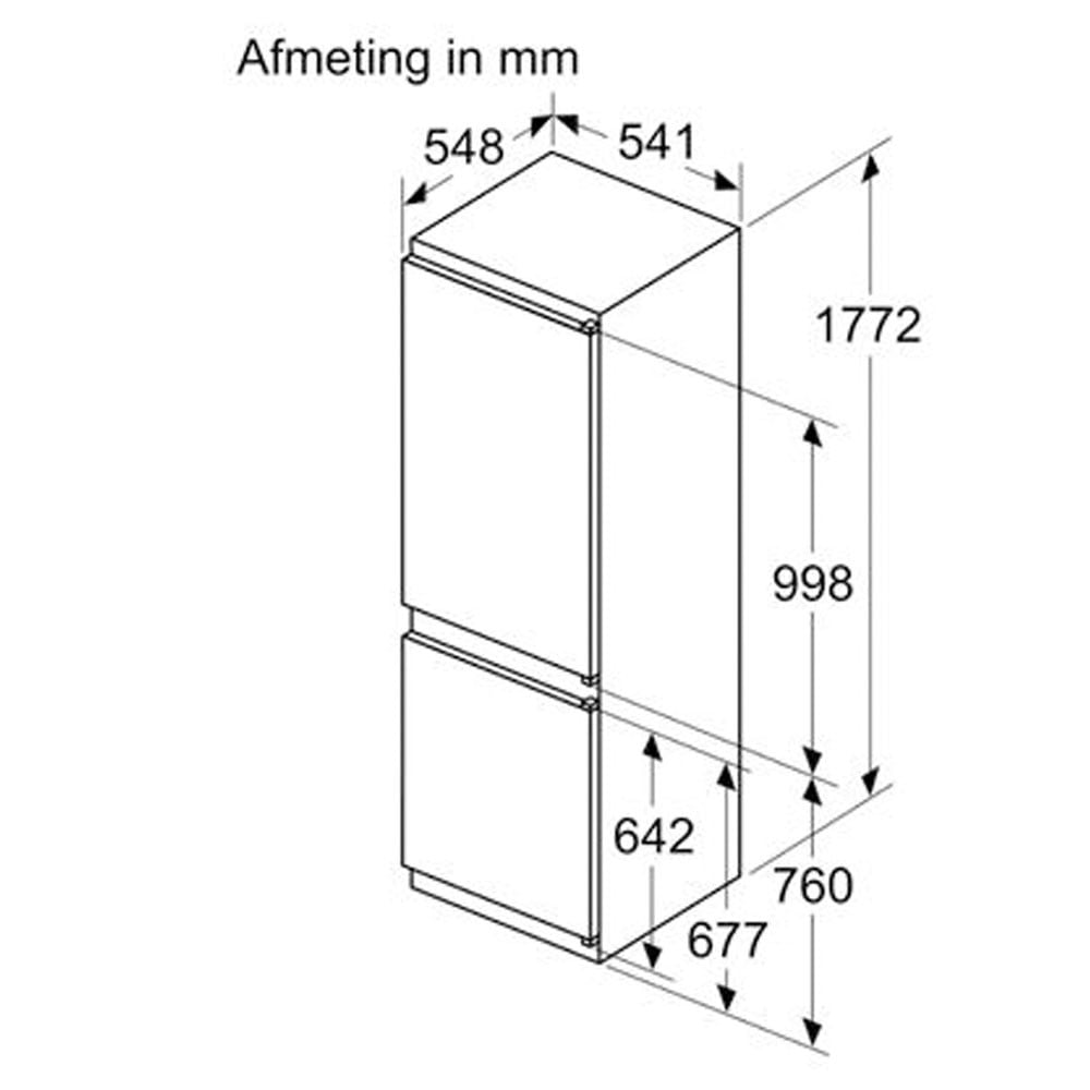 CHŁODZIARKO-ZAMRAŻARKA, ZAMRAŻARKA NA DOLE iQ300 177CM KI86VNSF0 - obrazek 2