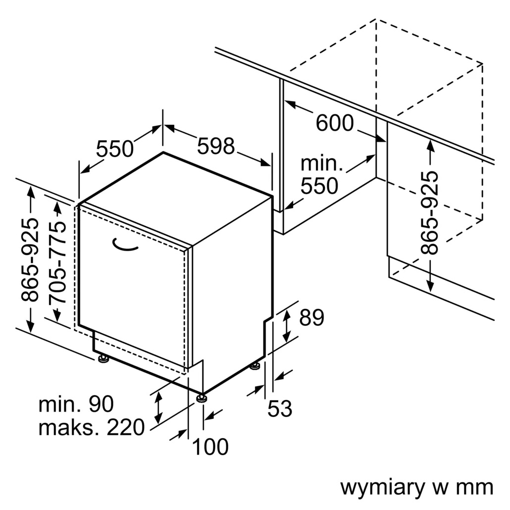 Zmywarka Bosch SBD6ECX12E Serie 6 do zabudowy 60 cm wysokość XXL - obrazek 10