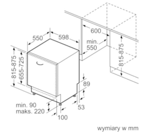 ZMYWARKA DO ZABUDOWY SE63HX36VE w pełni zintegrowana - obrazek 4